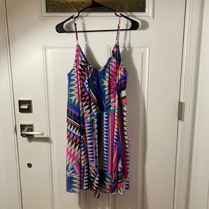 Express Spaghetti Strap Neon Short Dress